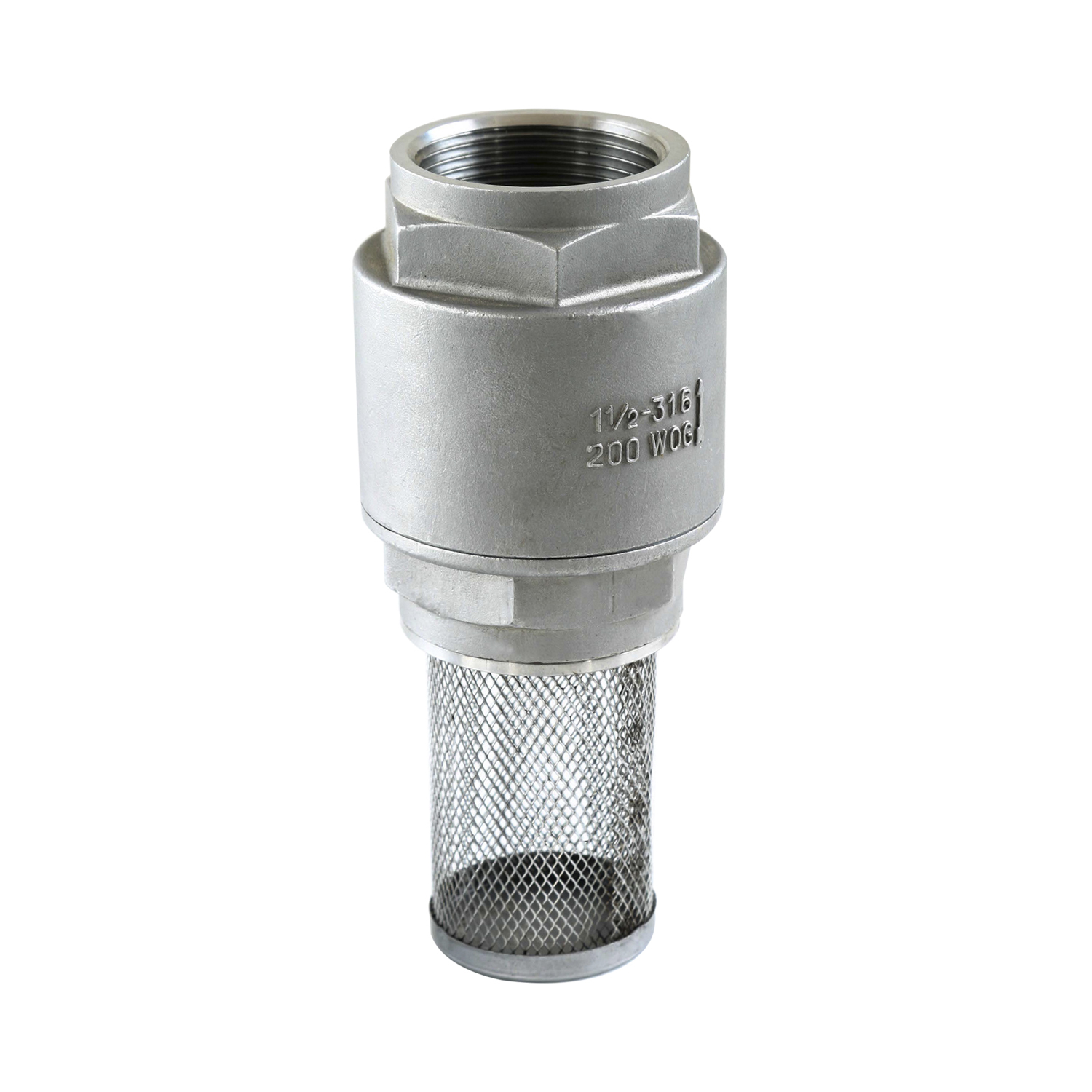 2PC SPRING VERTICAL CHECK VALVE WITH SCREEN