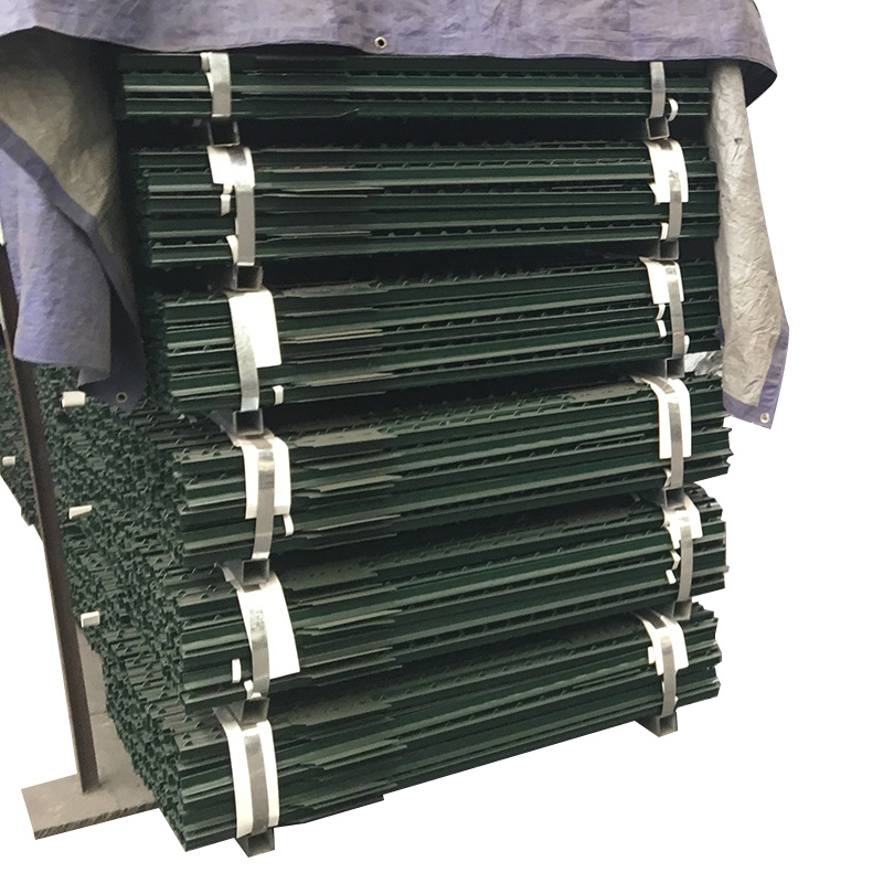 Green Painted Post Metal Fence Posts Galvanized Steel Post