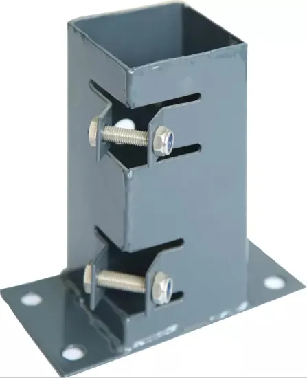 U Type Adjustable Galvanized Post Base with Plate