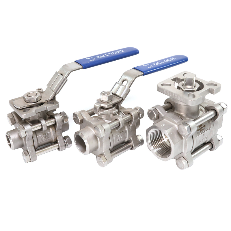 1/2"-4"Stainless Steel 3PC Thread Floating Ball Valve