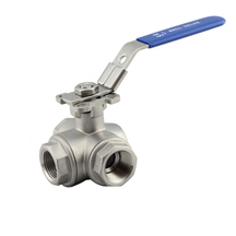 1000PSI /PN63 3 Way Ball Valve With Mounting Pad T Type