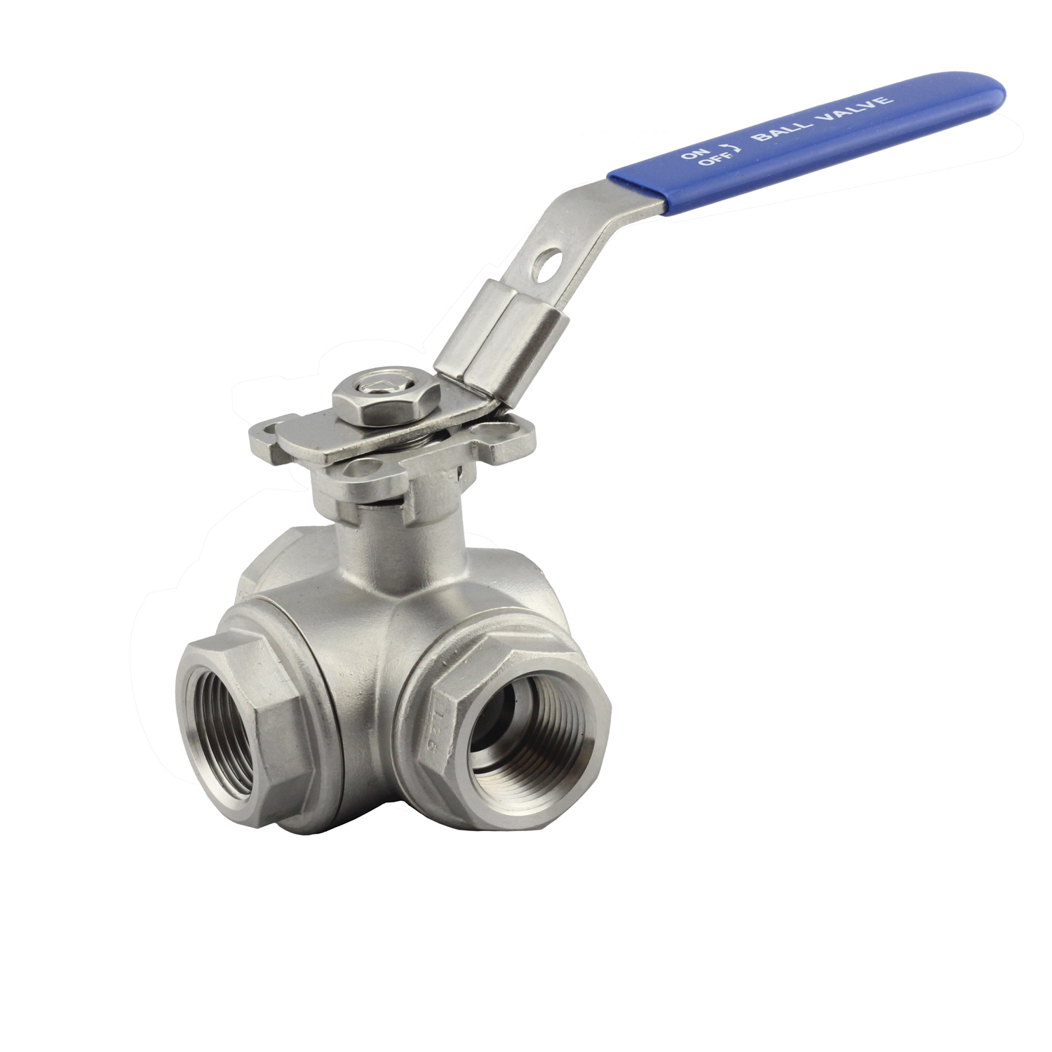 3Way Ball Valve With mounting Pad with ss316