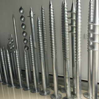 Solar Mounted Galvanized Ground Screw Pole Anchor