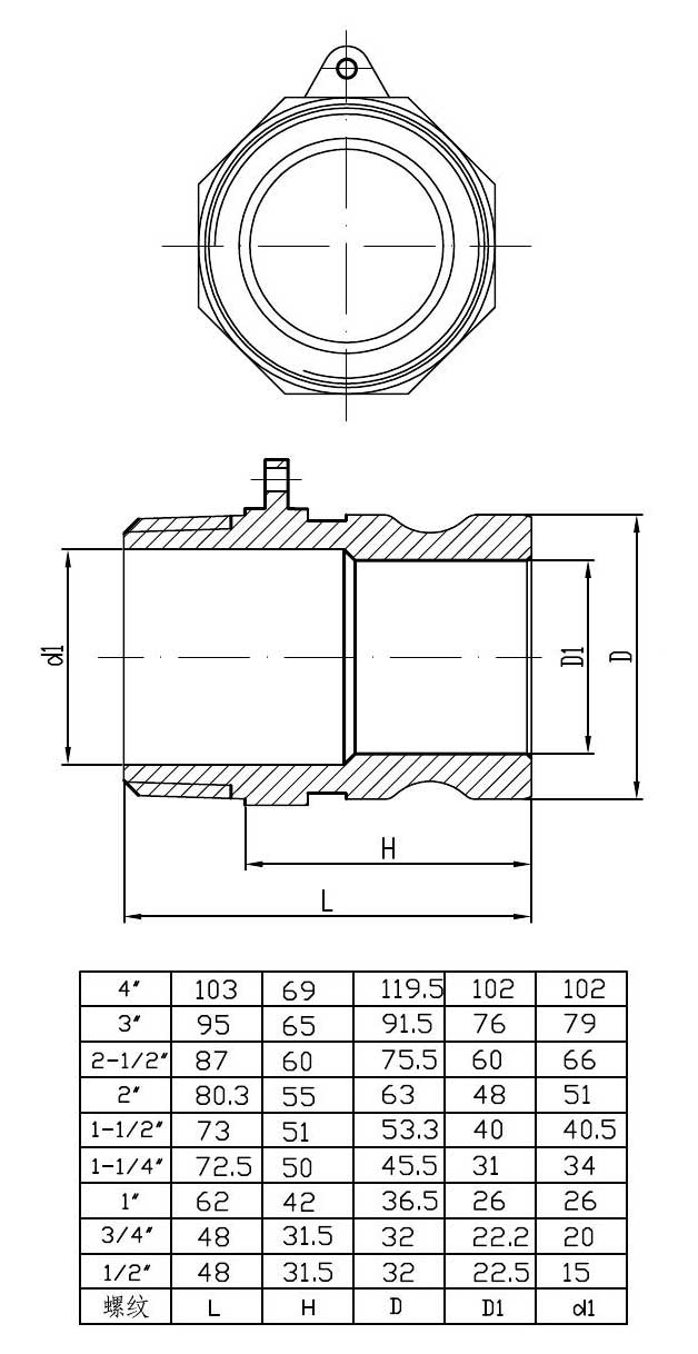 coupling F Drawing