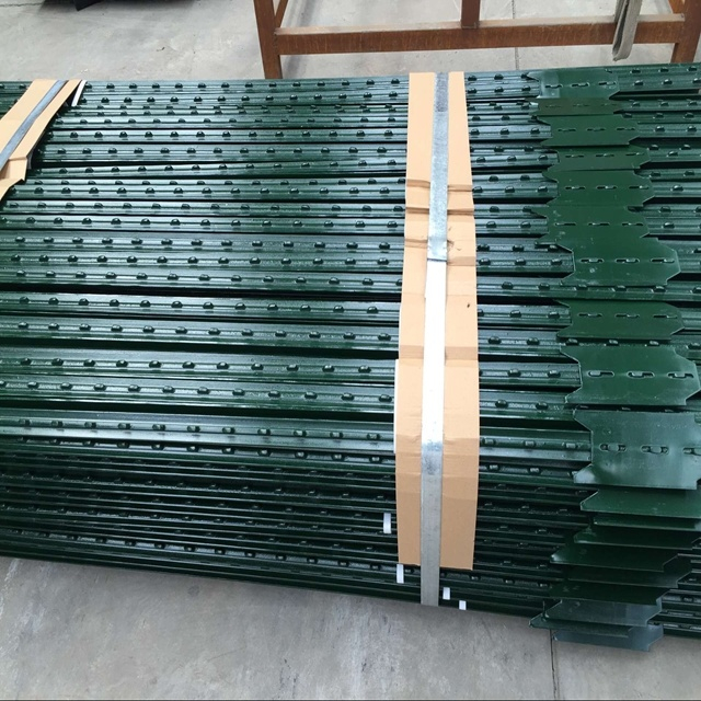 Green Painted Post Metal Fence Posts Galvanized Steel Post